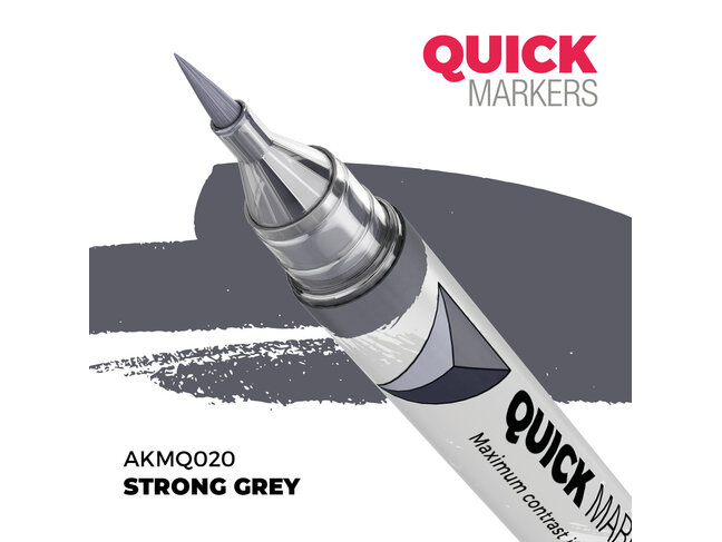 AK Interactive Quick Markers - Strong Grey