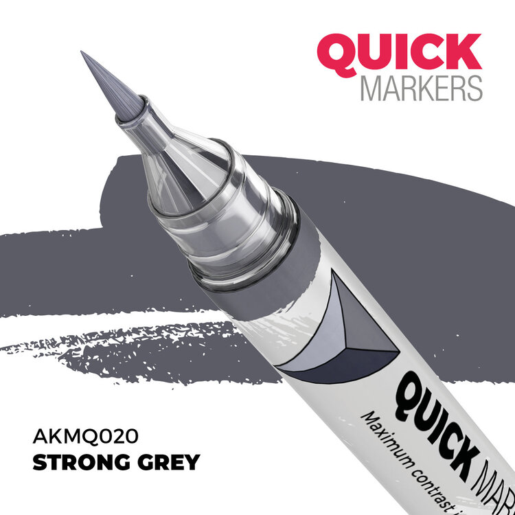 AK Interactive AK Interactive: Quick Markers - Strong Grey