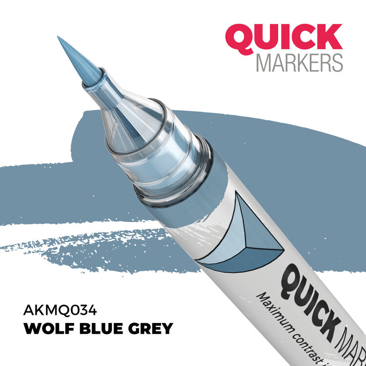AK Interactive AK Interactive: Quick Markers - Wolf Blue Grey