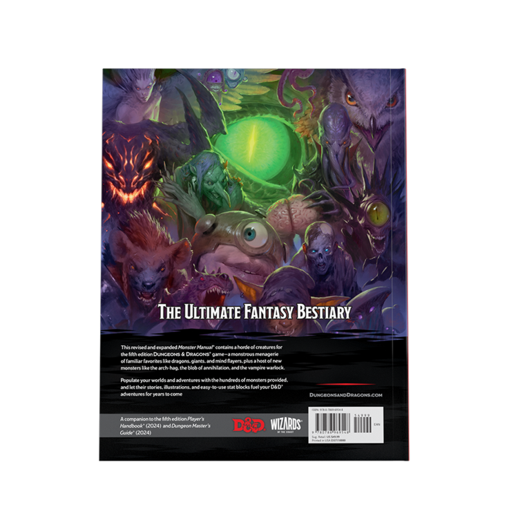 Wizards of the Coast Wizards of the Coast - Dungeons & Dragons: Monster Manual - Manuel des Monstres 2024 (fra)