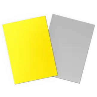 Dragon Shield Yellow & Silver - Matte Dual Sleeves (100 Standard Size Sleeves)