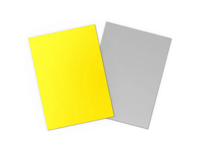 Dragon Shield Yellow & Silver - Matte Dual Sleeves (100 Standard Size Sleeves)