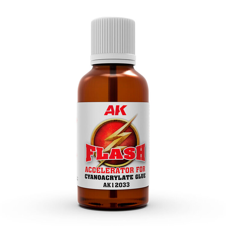 AK Interactive AK Interactive: Flash 30ml - Accelerator Liquid for Cyanoacrylate Glue (for Super Glue)