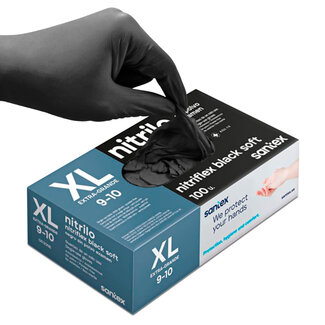 Green Stuff World Black Nitrile Gloves - XL (100)