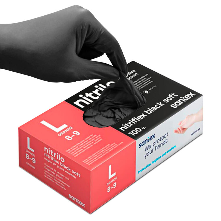 Green Stuff World Green Stuff World: Black Nitrile Gloves - L (100)