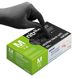 Green Stuff World Black Nitrile Gloves - M (100)