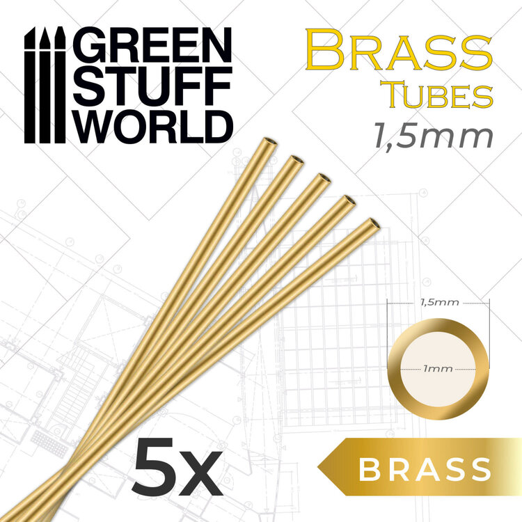 Green Stuff World Green Stuff World: Brass Tubes 1.5mm (5)