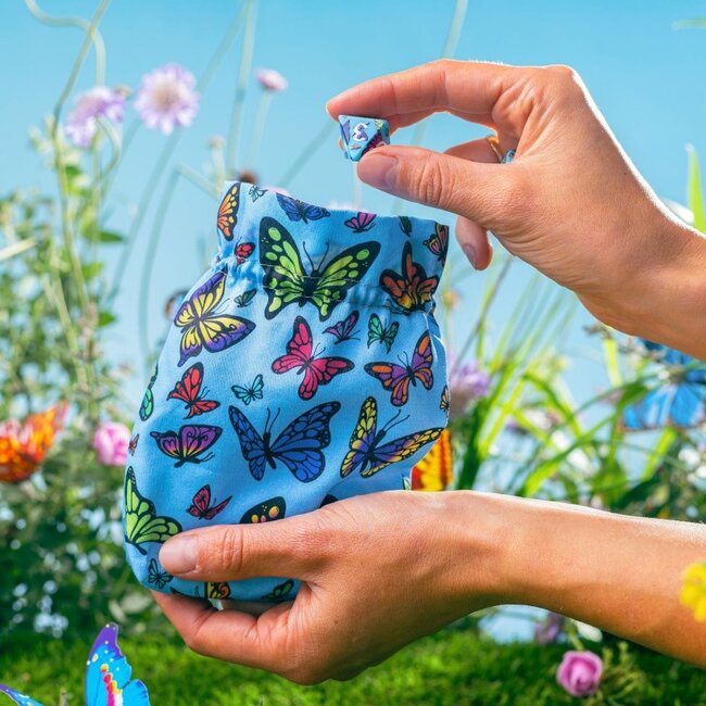 Q Workshop Q Workshop: Full Art Dice Pouch - Butterfly