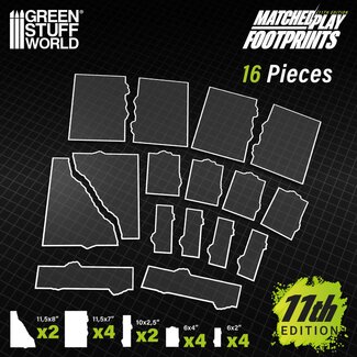 Green Stuff World Warhammer 40000 11th Edition - Matched Play Footprints