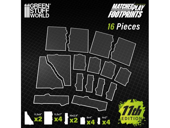 Green Stuff World Warhammer 40000 11th Edition - Matched Play Footprints
