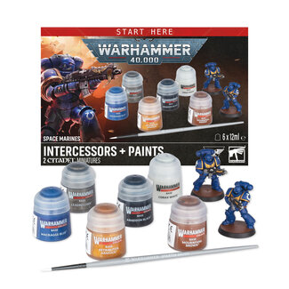 Games Workshop Warhammer 40000: Space Marines - Intercessors + Paints