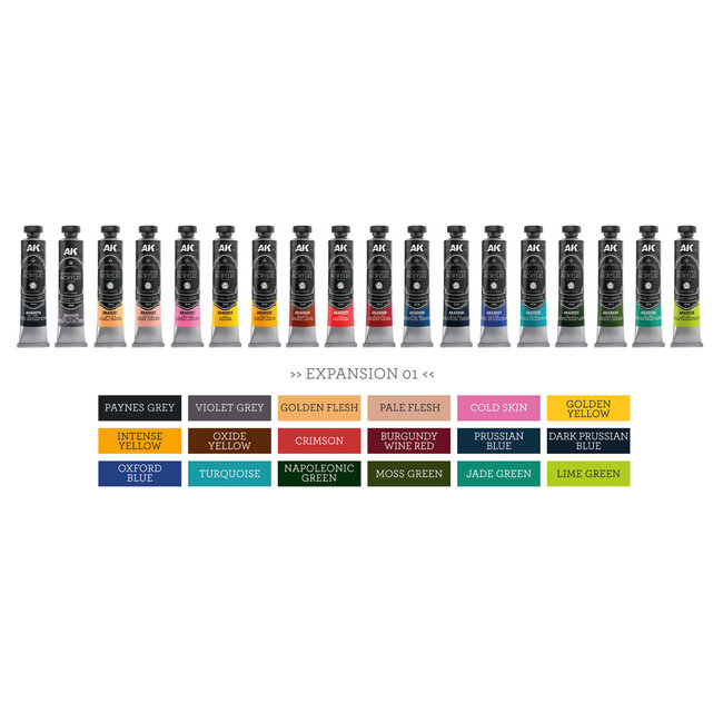 AK Interactive Deluxe Edition Box - Artist Dense Acrylic Color - Expansion 01