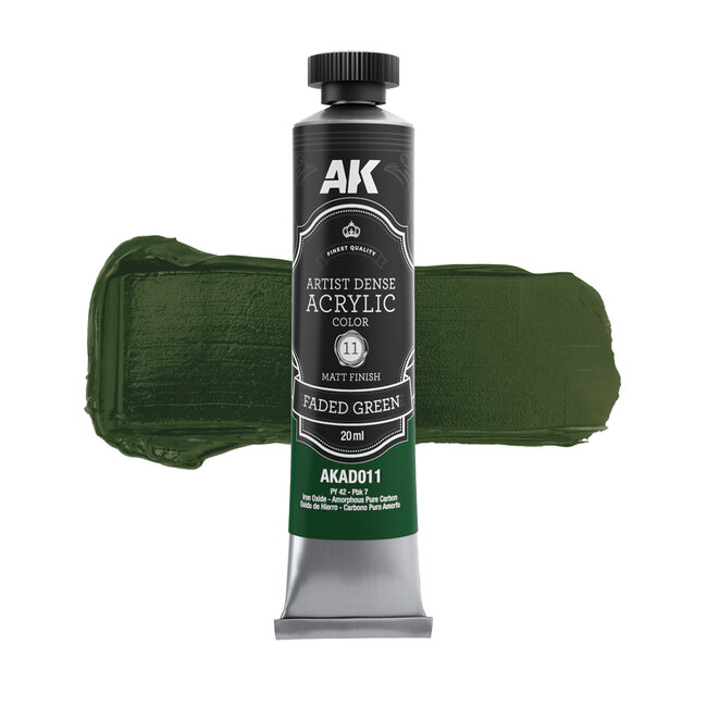 AK Interactive Artist Dense Acrylic Color - Green Color Set