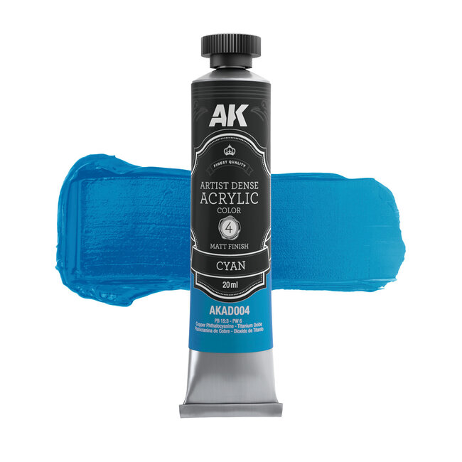 AK Interactive Artist Dense Acrylic Color - Blue Color Set