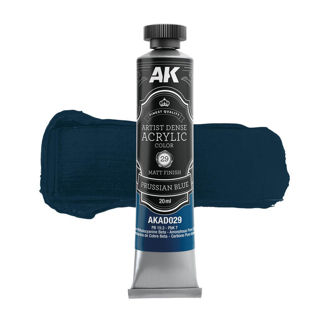 AK Interactive Artist Dense Acrylic Color - Blue Color Set