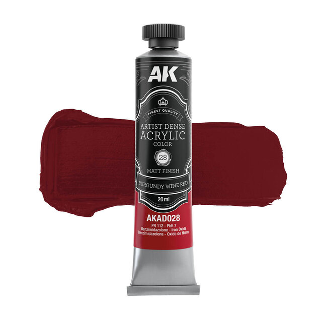 AK Interactive Artist Dense Acrylic Color - Red Color Set