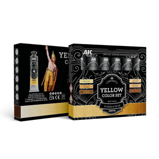 AK Interactive Artist Dense Acrylic Color - Yellow Color Set