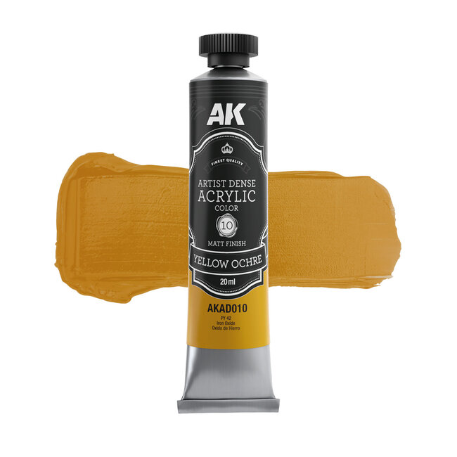 AK Interactive Artist Dense Acrylic Color - Yellow Color Set