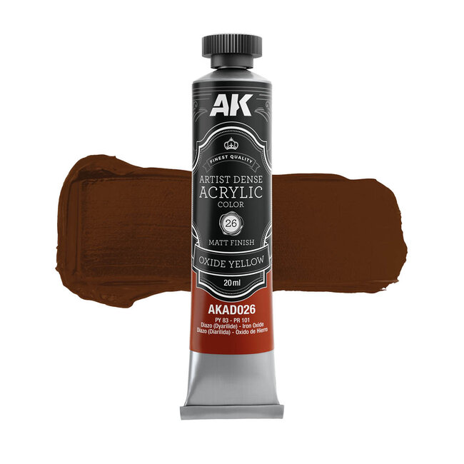 AK Interactive Artist Dense Acrylic Color - Yellow Color Set