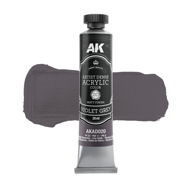 AK Interactive Artist Dense Acrylic Color - Black & White Color Set