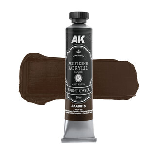 AK Interactive Artist Dense Acrylic Color - Burnt Umber