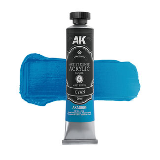 AK Interactive Artist Dense Acrylic Color - Cyan