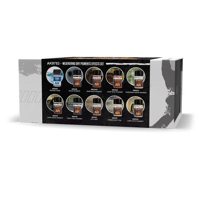AK Interactive Effects Set - Weathering Dry Pigments