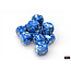 Chessex Wavebreak/gold - 12 Brush - 16mm D6 Dice Block
