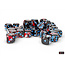 Chessex Dark Side/blue - 36 Brush - 12mm D6 Dice Block