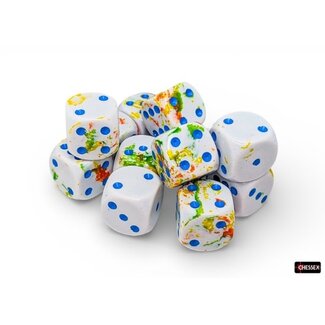 Chessex Breezy/blue - 12 Brush - 16mm D6 Dice Block