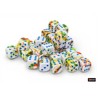 Chessex Breezy/blue - 36 Brush - 12mm D6 Dice Block