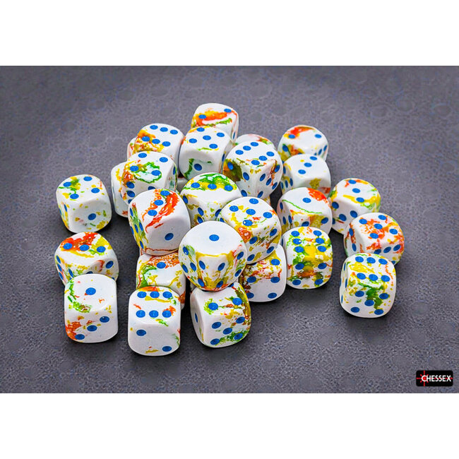 Chessex Breezy/blue - 36 Brush - 12mm D6 Dice Block