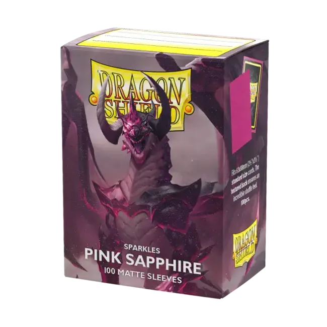 Dragon Shield Pink Sapphire - Sparkles - Matte Sleeves (100 Standard Size Sleeves)
