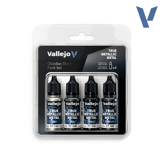 Vallejo True Metallic Metal - Paint Set - Obsidian Black