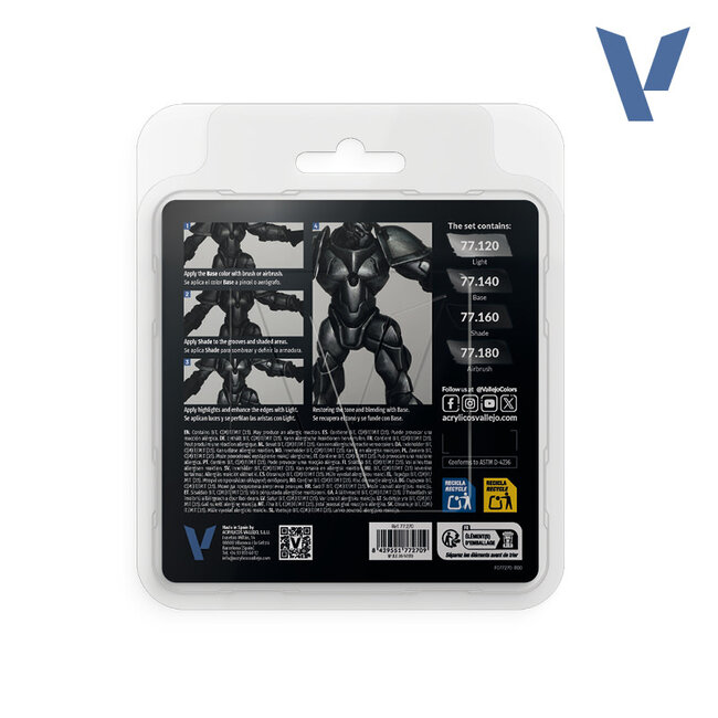 Vallejo True Metallic Metal - Paint Set - Obsidian Black