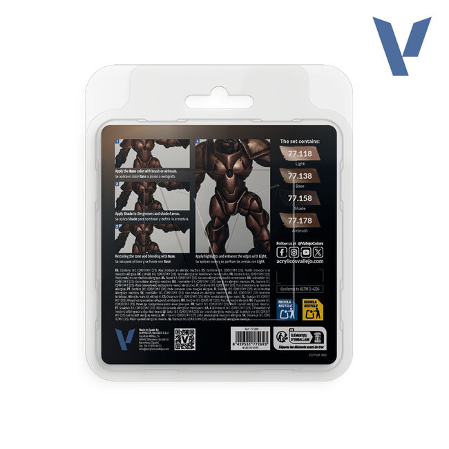 Vallejo True Metallic Metal - Paint Set - Rusty Metal