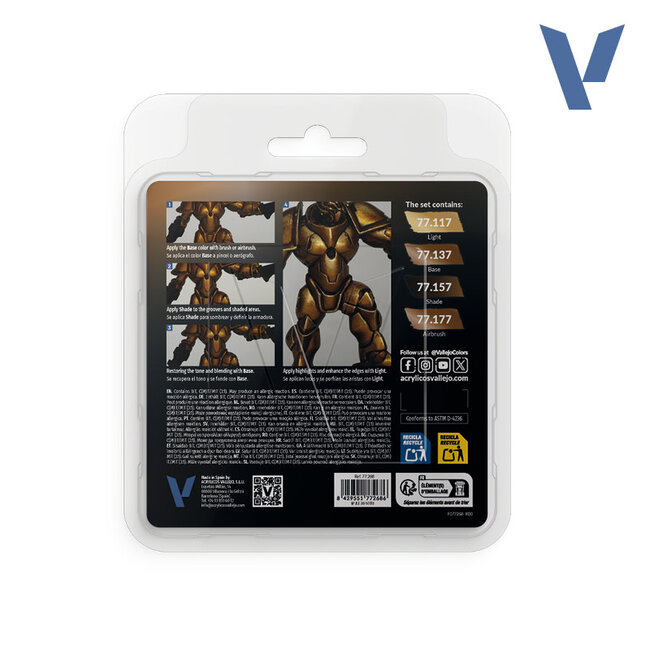 Vallejo True Metallic Metal - Paint Set - Arcane Gold