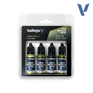 Vallejo True Metallic Metal - Paint Set - Amber Green