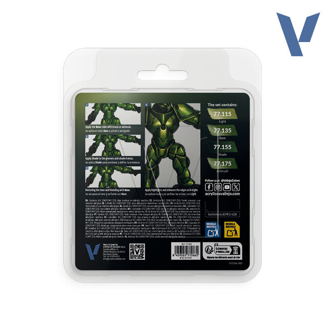 Vallejo True Metallic Metal - Paint Set - Amber Green