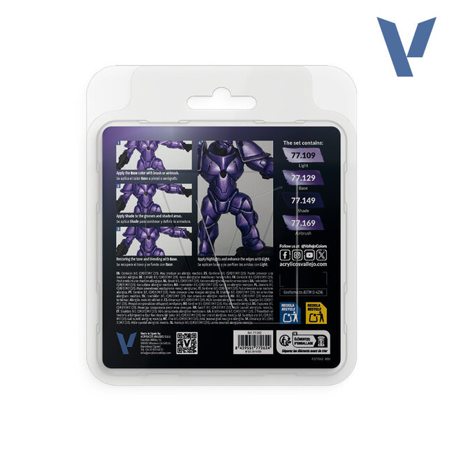 Vallejo True Metallic Metal - Paint Set - Celestial Violet