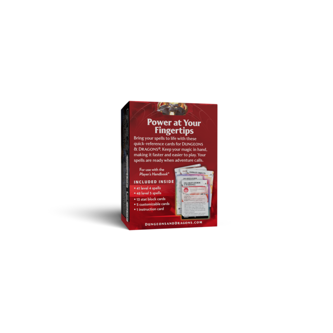 Wizards of the Coast Dungeons & Dragons: Reference Cards - Spells - Levels 4-5 (eng)