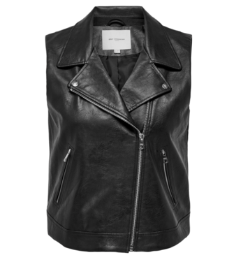 Only Carmakoma Carvera Faux Leather Waistcoat OTW Black