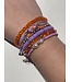 Set armbanden paars/oranje