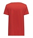 Carbonnie Life S/S V-Neck A-Shape Tee Flame Scarlet