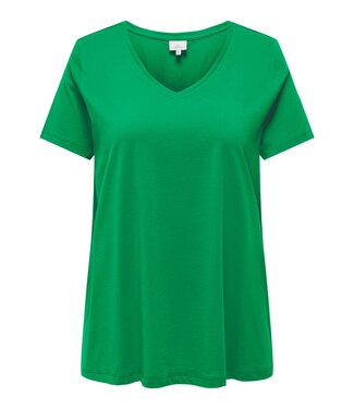 Carbonnie Life S/S V-Neck A-Shape Tee Green Bee