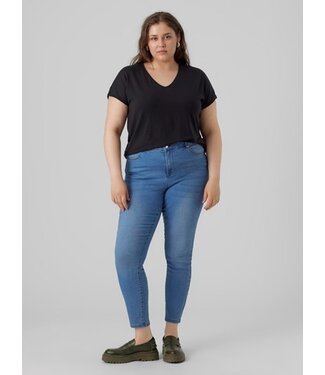 VMAYA SS V-NECK TEE VMA NOOS CURVE BLACK