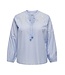 CARLESSY L/S EMB TOP WVN Cashmere Blue CLOUD DANCER EMBROIDERY