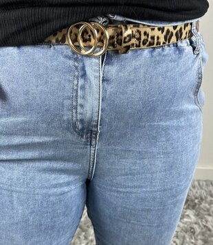 Carrasmi Printed Jeans Belt Burnished Gold