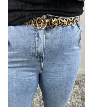 Carrasmi Printed Jeans Belt Burnished Gold