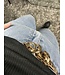 Carrasmi Printed Jeans Belt Burnished Gold
